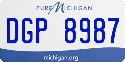 MI license plate DGP8987