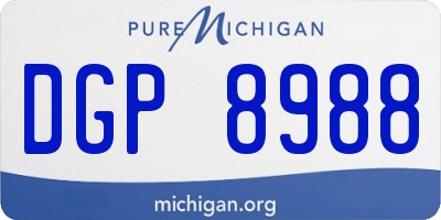 MI license plate DGP8988