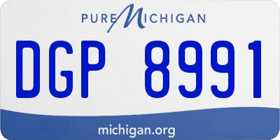MI license plate DGP8991