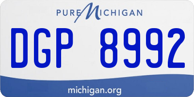 MI license plate DGP8992