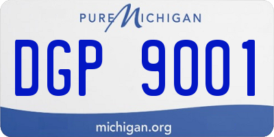 MI license plate DGP9001