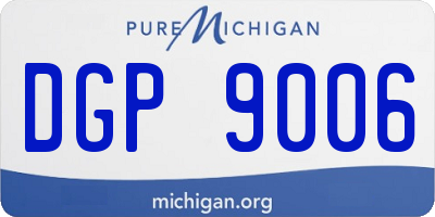 MI license plate DGP9006