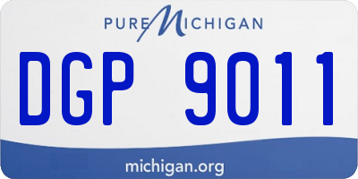 MI license plate DGP9011