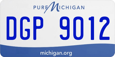 MI license plate DGP9012