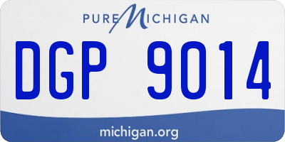 MI license plate DGP9014