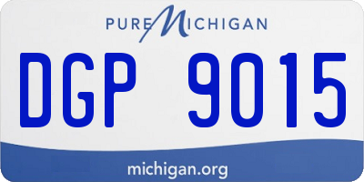 MI license plate DGP9015