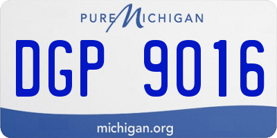MI license plate DGP9016