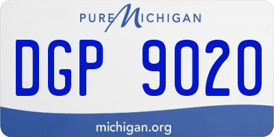 MI license plate DGP9020