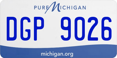 MI license plate DGP9026