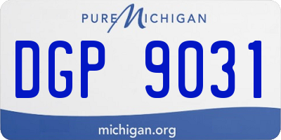 MI license plate DGP9031