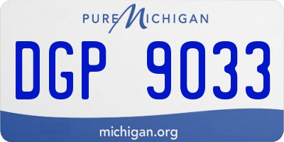 MI license plate DGP9033