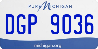 MI license plate DGP9036