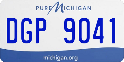 MI license plate DGP9041