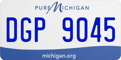 MI license plate DGP9045
