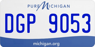 MI license plate DGP9053