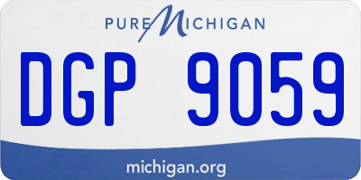 MI license plate DGP9059