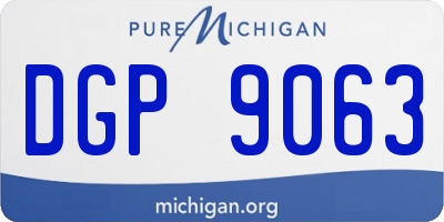 MI license plate DGP9063