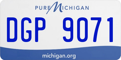 MI license plate DGP9071