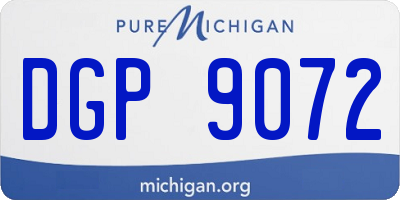 MI license plate DGP9072
