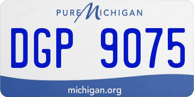 MI license plate DGP9075