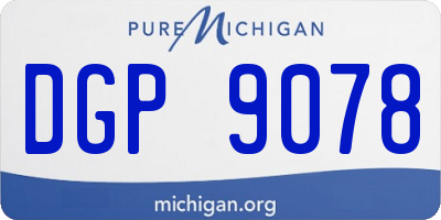 MI license plate DGP9078