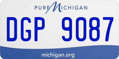MI license plate DGP9087