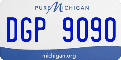 MI license plate DGP9090