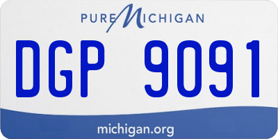 MI license plate DGP9091