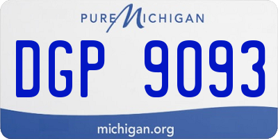 MI license plate DGP9093