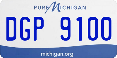 MI license plate DGP9100