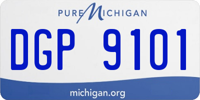 MI license plate DGP9101