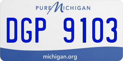 MI license plate DGP9103