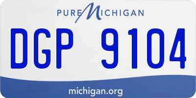 MI license plate DGP9104