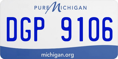 MI license plate DGP9106