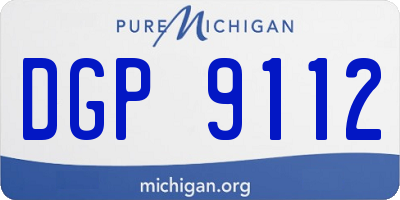 MI license plate DGP9112