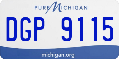 MI license plate DGP9115