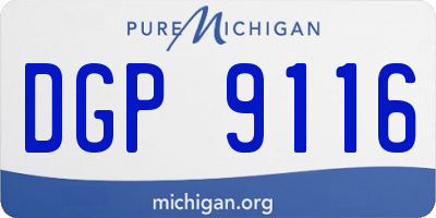 MI license plate DGP9116