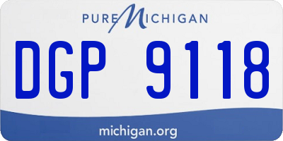 MI license plate DGP9118
