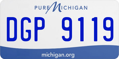 MI license plate DGP9119