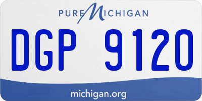 MI license plate DGP9120