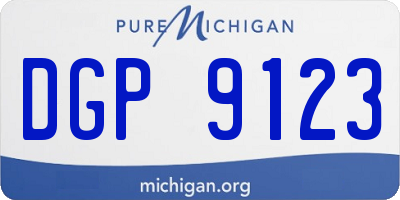 MI license plate DGP9123