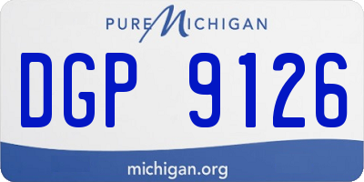 MI license plate DGP9126