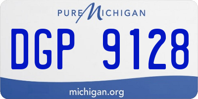 MI license plate DGP9128