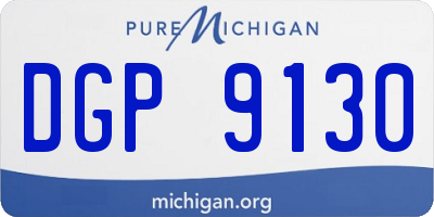 MI license plate DGP9130