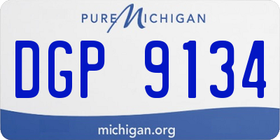 MI license plate DGP9134