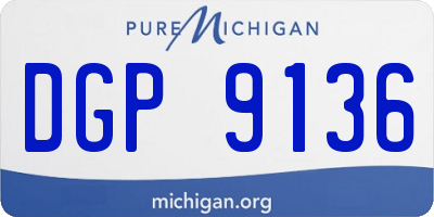 MI license plate DGP9136