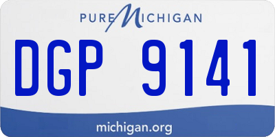 MI license plate DGP9141
