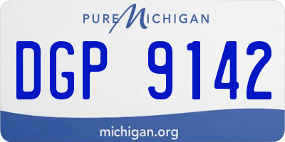 MI license plate DGP9142