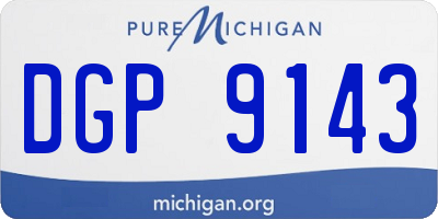 MI license plate DGP9143