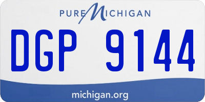 MI license plate DGP9144